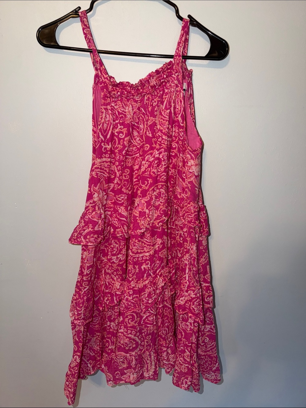 Fate Pink Paisley Tiered Sundress